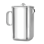 Thumbnail image #1 for Eastern Tabletop Java 7245 Square Coffee/Tea Pot, 46 oz, Hinged Lid, 18/10 Stainless Steel