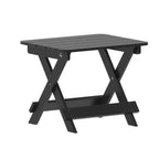 Thumbnail image #1 for Flash Furniture LE-HMP-2012-1620H-BK-GG Rectangular Folding Side Table, HDPE, Black, 35.25W x 72D x 29.5H