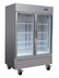 Thumbnail image #5 for Serv-Ware 2-Section Glass Door Reach-In Refrigerator, 49 Cu. Ft., Stainless Steel, Bottom-Mount