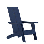 Thumbnail image #1 for Flash Furniture JJ-C14509-NV-GG Modern Adirondack Chair, All-Weather Poly Resin Wood, Navy