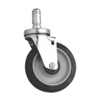 Thumbnail image #1 for SPG International Iss CM5P Stem Caster, Swivel, 5" Polyurethane Wheel, 300 lb Capacity, Without Brake