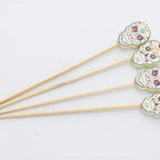 Thumbnail image #1 for TableCraft Products 12793 Day of the Dead Bamboo Decorative Picks, 4-1/2" Case of 6