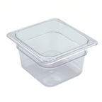 Thumbnail image #1 for Libertyware 2164 Clear Polycarbonate Food Pan, 1/6 Size, 4-Inch Deep Case of 48
