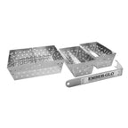 Thumbnail image #1 for EmberGlo 3-BASKET-5608-70 3-in-1 Stainless Steel Steam Basket Kit with Handle, 1/2-Size and Two 1/4-Size Baskets