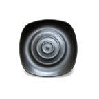 Thumbnail image #1 for G.E.T. Ore - EGS JW1088-B Square Flat Melamine Plate, Black, 8-3/4" Case of 6
