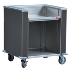 Thumbnail image #2 for Steril-Sil Company LWR-203 Mobile 3-Sided Cantilever Glass Rack Lowerator, 304 Stainless Steel, for 20" x 20" Racks