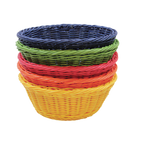Thumbnail image #1 for TableCraft Products Ridal HM1175A Round Fast Food Basket, 8-1/4" Diameter x 3-1/4"H, Heat Resistant, Dishwasher Safe Case of 5