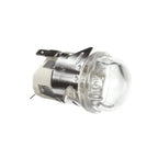 Thumbnail image #1 for AllPoints Foodservice Parts & Supplies 8014923 Glass Bulb Assembly with Lens, 2-3/8"L x 2-1/16" OD, 1/4" Tab Terminals