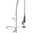 Thumbnail image #1 for Component Hardware Encore KC56-1000-AF4 Commercial Pre-Rinse Assembly, Deck Mount, 4" Adjustable Centers, 12" Swing Spout, 38" Flexible Gooseneck