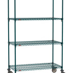 Thumbnail image #1 for Metro Super Erecta SA-2160K3-80-M4 Super Adjustable Super Erecta® Mobile Wire Shelving Unit, 60"W x 21"D x 80"H, 600900 lb. capacity per unit, 1"