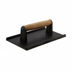 Thumbnail image #1 for Libertyware SW95I Cast Iron Steak Weight with Wood Handle, 9" x 5" Case of 12