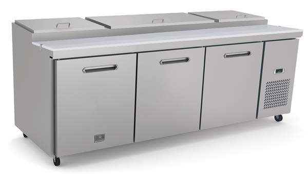 Product image #6 for Kelvinator Commercial KCHPT92.12 3-Door Self-Contained Pizza Prep Table, 94-3/16-Inch Wide, 32 Cu. Ft.