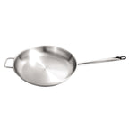 Thumbnail image #1 for CAC China S1FP-14H 14-1/8" Stainless Steel Fry Pan, Induction-Ready, Tri-Ply Bottom, Helper Handle Case of 6