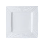 Thumbnail image #1 for Mikasa Hospitality (Lifetime Brands, Inc.) Onda 5260236 Square Porcelain Plate, 8-1/2", Wide Rim, Fluted Case of 24