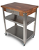 Thumbnail image #5 for John Boos Cucina Elegante 30-Inch Walnut Butcher Block Cart with Drawer, Shelves and Locking Casters