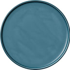 Thumbnail image #1 for Libbey Playground - Companion 9251228E Porcelain Coupe Plate, 11-1/8-Inch Round, Flat Edge, Petrol Blue