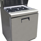 Thumbnail image #1 for QualServ (Middleby) UCMT132-SS11A U-Line Corporation (Middleby) 32" Refrigerated Mega Top Prep Table, 1 Door, 2 Drawers, 8-Pan Capacity