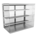 Thumbnail image #1 for RPI Industries Vienna VIDD3-34-R-SQ Dry Countertop Pastry Display Case, 44-1/4" W, Full Service, 3 Glass Shelves, Stainless Steel Exterior