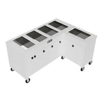 Thumbnail image #1 for Caddy TF-625-R Mobile Electric Hot Food , Enclosed Heated Base, 5-Pan, Stainless Steel