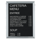 Thumbnail image #1 for AARCO Products BOFD2418L Wall-Mounted Letter Message Center Board, 18"W x 24"H, Black Felt, Aluminum Frame