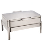 Thumbnail image #1 for Eastern Tabletop Jazz 3875S 8 qt Rectangular Induction Chafer with Hinged Cover, Stainless Steel, and Stand