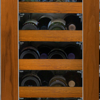 Thumbnail image #1 for True Mfg. – Residential TWC-15-R-OG-C 15-Inch Undercounter Self-Contained Wine Cabinet, Overlay-Ready Glass Door, Black Exterior