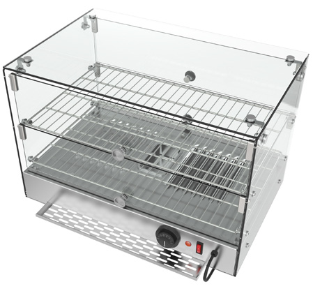 Product image #8 for KoolMore Countertop Hot Food Display Warmer, 1.7 Cu. Ft., 2-Shelf Self-Service, Curved Glass