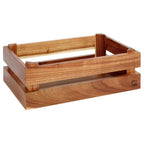 Thumbnail image #1 for Libbey APS Germany - Superbox APS 11622 Rectangular Acacia Wood Serving Basket/Riser, 11-1/2 x 7-3/8 x 4-1/4 in