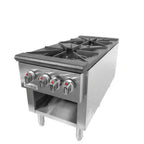 Thumbnail image #3 for Connerton CSP-2-18-3 Gas Stock Pot Stove, 3-Ring Cast-Iron Burner, Stainless Steel, 18"W x 43.5"D x 24"H