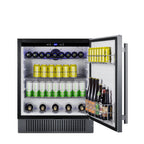 Thumbnail image #2 for Summit Commercial FF27BSS Commercial Reach-In All-Refrigerator, 27 in, 4.98 cu ft, Black Cabinet, Stainless Steel Door, Indoor/Outdoor