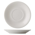 Thumbnail image #1 for CAC China Great Wall GW-57 Porcelain Round Saucer, 6-7/8-Inch Diameter, Bone White Case of 3 Dozen