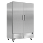 Thumbnail image #1 for Imbera RIB49-HC-B2 Two-Section Reach-In Refrigerator, Bottom-Mounted, Solid Stainless Steel Doors, Stainless Steel Interior/Exterior