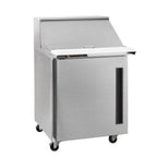 Thumbnail image #1 for Traulsen Dealer's Choice CLPT-2708-SD-L Compact One-Door Stainless Steel Prep Table Refrigerator, 8-Pan, Left-Hinged Solid Door