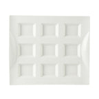Thumbnail image #1 for CAC China CN CN-9T12 9-Compartment Porcelain Tray, Rectangular, 1/2 oz. Compartments, 11-3/4" x 10-1/8" x 1-3/8" 1 Dozen