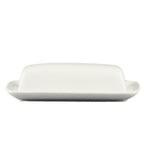 Thumbnail image #1 for CAC China Accessories BTD-8 Rectangular Porcelain Butter Dish Set with Cover, 8-1/4 x 4-1/4 in Case of 12