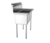 Thumbnail image #7 for KoolMore 36-Inch Freestanding 2-Compartment Stainless Steel Commercial Sink with Backsplash and Adjustable Feet
