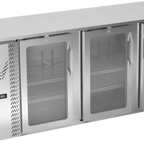 Thumbnail image #1 for Victory Refrigeration VBBN78HC-FG-S 3-Door Glass Back Bar Refrigerator, Stainless Steel, 78"W