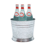 Thumbnail image #1 for TableCraft Products BDGTUB Galvanized Beverage Tub/Base, 1-3/4 Gallon, 9-3/8" Diameter x 7-3/4" Height Case of 6