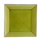 Thumbnail image #1 for CAC China Japanese Style 6-S21-G Square Ceramic Plate, 11-1/2", Reactive Glaze, Golden Green 1 Dozen