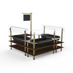 Thumbnail image #1 for Steelite International Mogogo, Modular MGCMLB03WBXF 3-Tier Chilled Salad Station, Self-Service, Insulated Ice Bin, Breath Guards