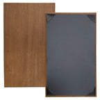 Thumbnail image #1 for Risch Sherwood SHERWOOD-1V 8.5X14 Single-View Hardback Faux-Wood Menu Cover, 8-1/2 x 14 in, Black Cards Case of 25