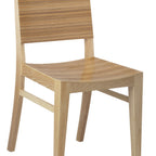 Thumbnail image #1 for G & A Commercial Seating Madison 4640-Z-VS Stackable Side Chair, Square Veneer Back and Seat, European Beechwood Frame, Zebra Finish