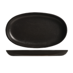 Thumbnail image #1 for Libbey Cast Iron CIS-18 Oval Tray, Black, 9-1/2" Top x 6-1/2" Bottom, Without Handle
