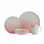 Thumbnail image #1 for Kadra Kitchenware Vikko Classic VC-1607-BP 16-Piece Porcelain Dinnerware Set, 4 Each Dinner Plates, Salad Plates, Bowls & Mugs, Breeze Pink