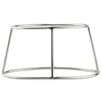Thumbnail image #1 for TableCraft 13433 Small Oval Stainless Steel Replacement Seafood Tower Stand, 9-3/4"W x 6-1/2"D x 5"H Case of 6
