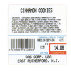 Thumbnail image #1 for Penn Scale CAS LST-8020 Food Storage Labels, 58 x 60 mm, UPC Ingredients, 500 per Roll