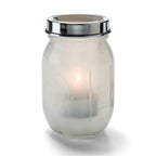 Thumbnail image #1 for Hollowick/Steelite Firefly 1610SL Glass Tealight Candle Lamp with Hanging Cradle, Satin Linen, 5-1/4"H x 3" Dia.