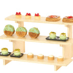Thumbnail image #1 for Cal-Mil Logan 25230-93 Three-Tier Modular Rectangular Wood Buffet Shelf, 29"W x 18.5"D x 15.25"H