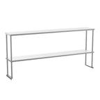 Thumbnail image #1 for Flash Furniture NH-OSD-1272-GG Stainless Steel Double Overshelf, 72"W x 12"D, 2-Tier, 18-Gauge