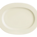 Thumbnail image #1 for Cardinal Infinity by Chef & Sommelier FN063 Oval Bone China Platter, Wide Rim, 11.25" x 8.5" 1 Dozen
